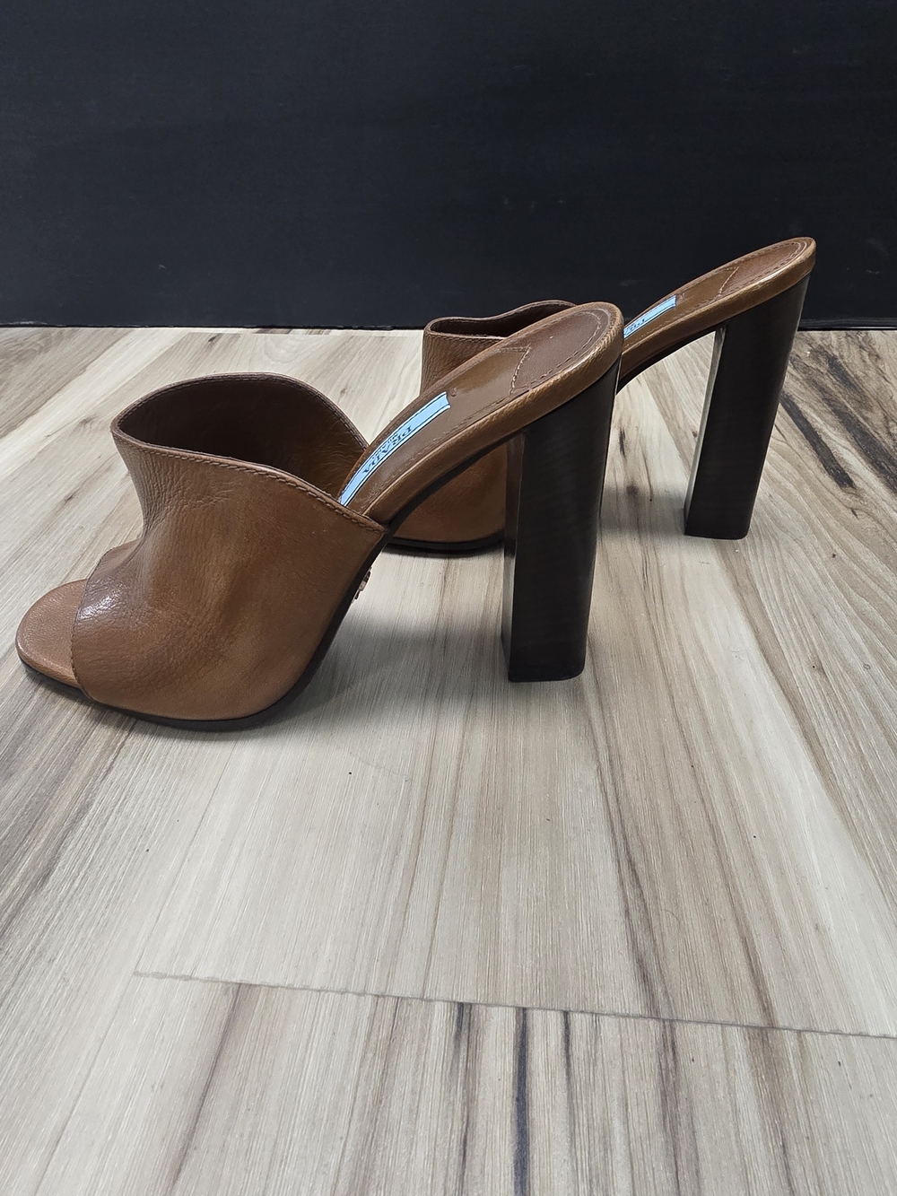 Prada Leather Mule Heels - Sz 37.5